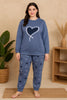 Winter Ocean Heart Co-Ord Set Night Suit