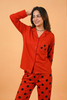 RED BUTTON STYLE DRESS