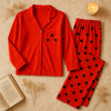 RED BUTTON STYLE DRESS