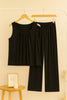 Black Sando Tshirt With PLazo Pajama