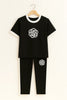 White Flower Style Track Suit