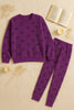 Winter Purple Sleepy Love Co-Ord Set Night Suit