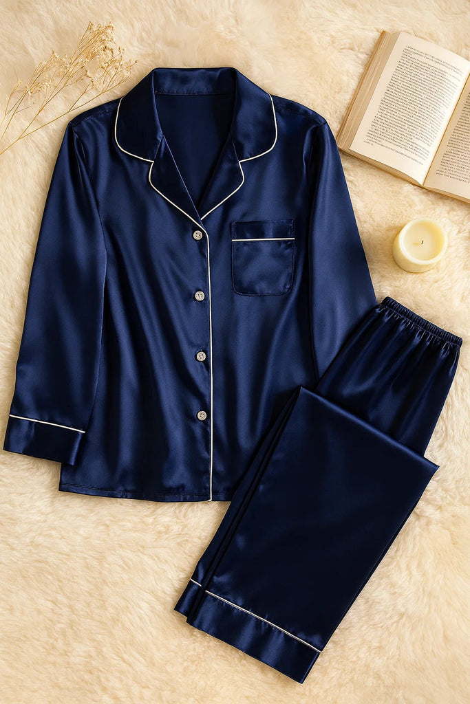 Blue Silk Dress