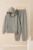 Cloud flower Zipper co-ord - Light Gray