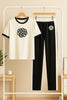 Black Flower Style Track Suit