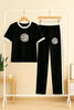 White Flower Style Track Suit