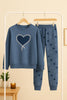 Winter Ocean Heart Co-Ord Set Night Suit