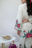 Elegant Floral White Ensemble Flower Dress for Women 2Pc Cord Set | F-6|