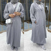 Long Button Hoodie Style 2-Pcs Winter Co-Ord Set