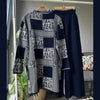 Texture Box Printed  Sweat Style 2-Pcs Winter Tracksuit For Her