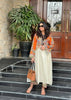 Orange Long Shirt Cordset | F-6|