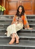 Orange Long Shirt Cordset | F-6|