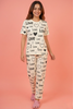 White Love Printed Shirt And Trouser