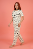 White Love Printed Shirt And Trouser