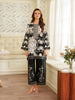 Most Trending Black And White Front Back Printed Shirt With Flapper 2 Peace Co-ord Set  | F-6 |