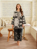Most Trending Black And White Front Back Printed Shirt With Flapper 2 Peace Co-ord Set  | F-6 |