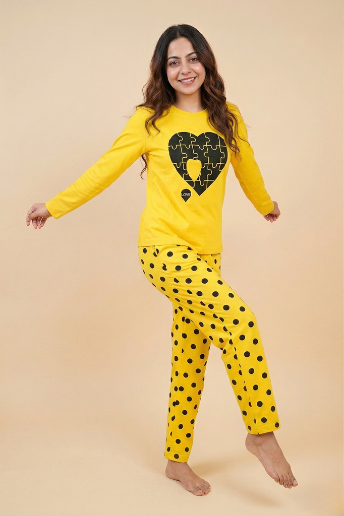Yellow Puzzle Heart