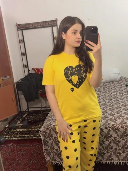 Yellow Puzzle Heart